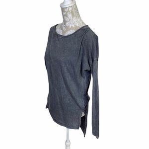 Hologram Hi Low Long Sleeve Shirt SMALL Gray 1311